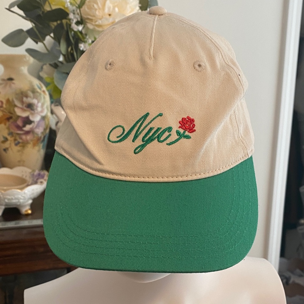 Old Navy Beige and Green Embroidered Cap